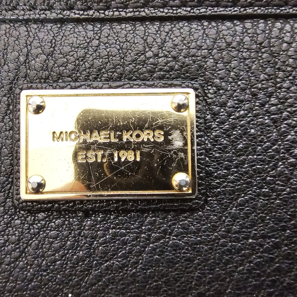 Michael Kors Black and Gold Studded Zippy Wallet - Picture 2 of 9